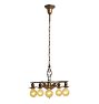 Vintage Classical Revival 5-Light Bare-Bulb Chandelier