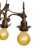 Ornate Vintage Romance Revival 5 Light Chandelier with Hammered Texture and Copper Finish