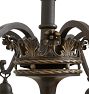 Statement Vintage 6 Light Semi-Flush Chandelier Classical Revival with Beautiful Highlights