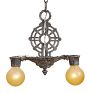 Vintage Classical Revival 2 Light Barebulb Pendant