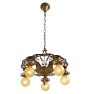 Vintage Classical Revival 5-Light Bare-Bulb Chandelier