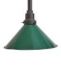 Vintage Industrial Pendant with Green Projection Shade