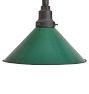 Vintage Industrial Pendant with Rustic Green Down Shade