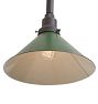 Vintage Industrial Pendant with Rustic Green Projection Shade