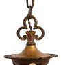 Vintage Spanish Revival 5 Light Chandelier with Original Handpainted Shields