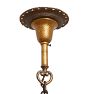 Vintage Spanish Revival 5 Light Chandelier with Original Handpainted Shields