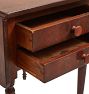 Vintage Traditional Drop-Wing Nightstand Side Table with 2 Drawers