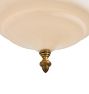 Flush Mount with Vintage Organic Bell Shape Milk Glass Shade