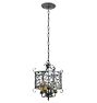 Vintage Classical Revival Early 20th Century Iron Mini Chandelier with Openwork Frame