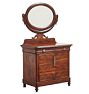 Vintage Victorian Commode with Adjustable Carved Swan Mirror
