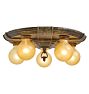 Vintage Classical Revival Flush Mount with Stepped Details