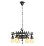 Vintage Classical Revival Chandelier with Leaf Motif