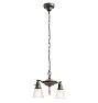 Vintage Classical Revival 2 Light Pan Chandelier with Ribbon Fineal