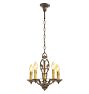 Vintage Art Deco Cast Iron Sunburst Chandelier