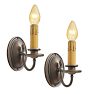 Vintage Colonial Revival Simple  Sconce Set of 2