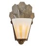 Vintage Art Deco Beardslee Williamson Sunburst Slip Shade Sconce Set of 2