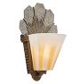 Vintage Art Deco Beardslee Williamson Sunburst Slip Shade Sconce Set of 2