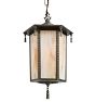 Vintage Arts and Crafts Colored Glass Lantern Pendant