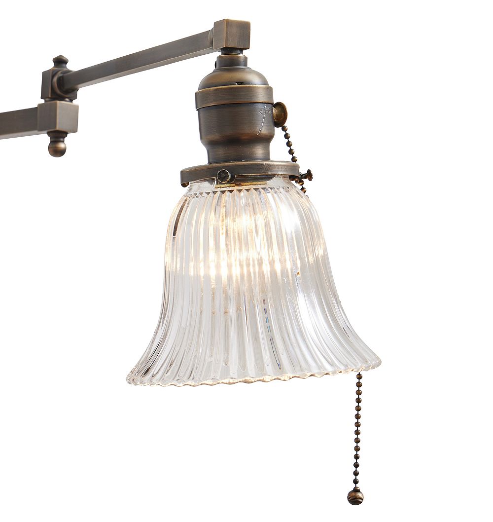 Vintage Arts and Crafts Swing Arm Sconce by Rejuvenation