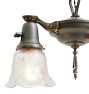 Vintage Classical Revival 2 Light Pan Chandelier with Ribbon Fineal