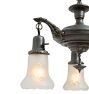 Vintage Classical Revival 3 Light Pan and Hanging Fineal Chandelier