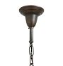 Vintage Classical Revival 4 Light Pan and Hanging Fineal Chandelier