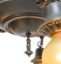 Vintage Classical Revival 5 Light Pan Semi Flush