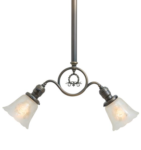 Vintage Classical Revival Bronze Wreath Chandelier by Rejuvenation