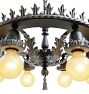 Vintage Classical Revival Chandelier with Leaf Motif