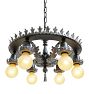 Vintage Classical Revival Chandelier with Leaf Motif