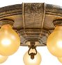Vintage Classical Revival Flush Mount with Stepped Details