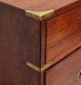 Vintage Traditional 19th Century English Mahogany Military Campaign Dresser
