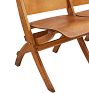 Vintage Traditional 20th Century Folding Theater Seats with Carved Back