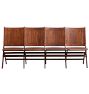 Vintage Traditional 20th Century Folding Theater Seats with Slated Back