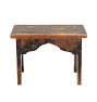 Vintage Traditional Rustic Painted Footstool with Carved Legs