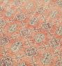 Vintage Turkish Hand-Knotted Wool Rug Lattice Coral 6-1/2 x 10ft