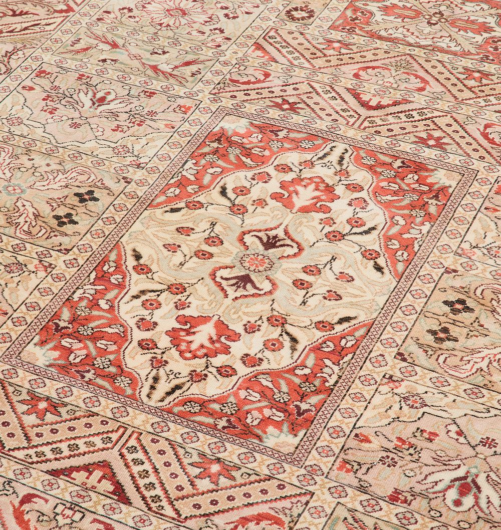 Vintage Turkish Hand-Knotted Wool Rug Patchwork Red 6-1/2 x 10ft by Rejuvenation