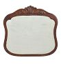Vintage Victorian Carved Dark Oak Wall Mirror