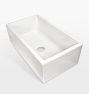 Gardener Fireclay Reversible Single Kitchen Sink, 33" x 19" x 10"