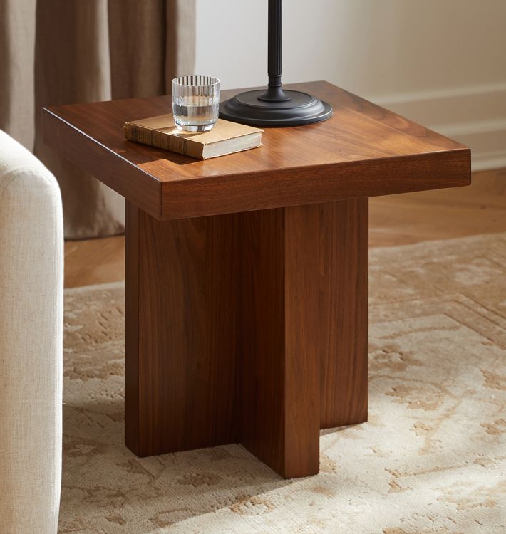 Basin Walnut Side Table | Rejuvenation