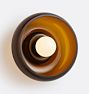 Augustine Sconce, Oil-Rubbed Bronze - Amber Recycled Glass Shade