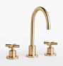 Tiburon Cross Handle Widespread Bathroom Faucet, Satin Bronze PVD