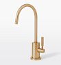 Corsano Stick Handle Hot And Cold Water Dispenser With Hot Water Tank, Satin Bronze PVD