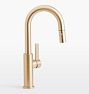 Corsano Blade Handle Pull Down Kitchen Prep Faucet, Satin Bronze PVD