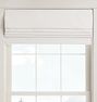 Cotton & Linen Blackout Roman Shade, 20"W x 48"L - White
