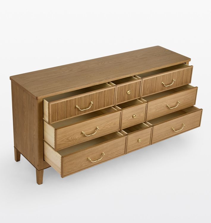 Islington Dresser, 72" - Walnut - Ladd in Oil-Rubbed Bronze