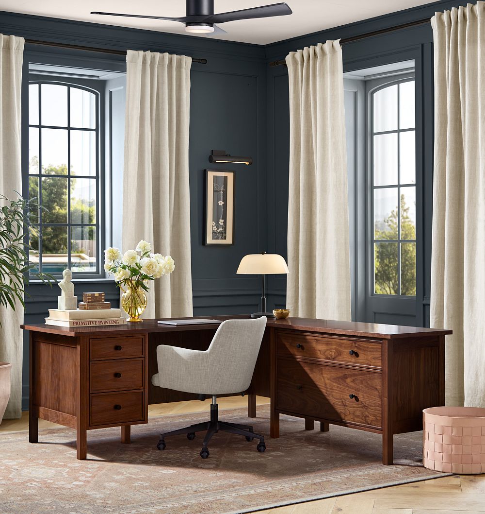 San Juan L Shape Desk, 74" by Rejuvenation
