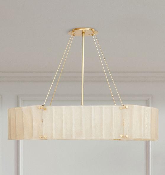 Willamette 48" Linear Chandelier, Champagne Glass by Rejuvenation