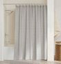 Dobby Woven Dot GOTS Organic Cotton Shower Curtain Graphite
