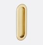 Rounded Rectangle Flush Pull 7in CP